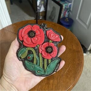 Chala Red Poppy Key‎ Fob and Change Purse